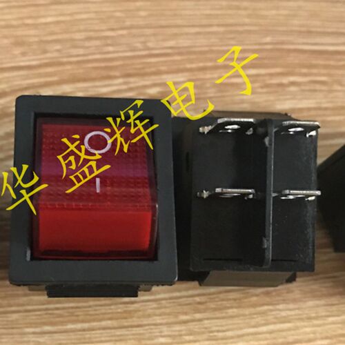 【昇發】船型开关 电源开关 大4脚大方开关 带灯 KCD4-201N KCD4