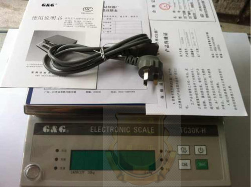 双杰电子秤 TC30KH 台秤 30Kg/1g 电子称 30公斤/1克