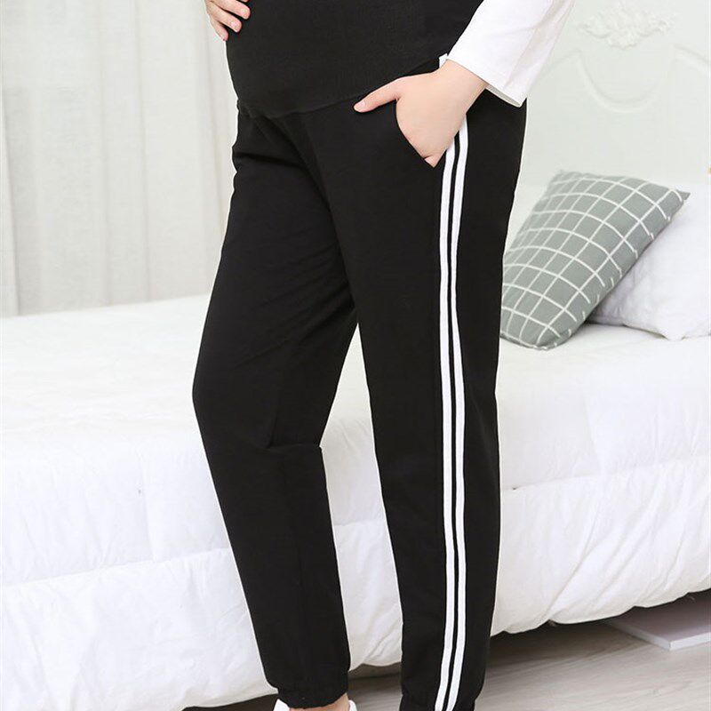200斤特大码孕妇裤子春秋款潮妈外穿运动长裤薄款宽松300时尚休闲
