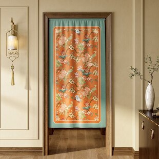 2023高级感i新中式高级感卧室隔断装饰防风门帘柜子遮挡帘加厚自