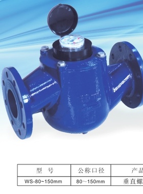 埃美柯WS 023垂直螺翼式高灵敏自来水主管水表DN80DN100DN150