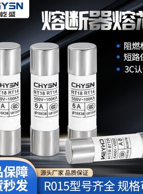 陶瓷保险丝R015 RO15熔断器熔芯10*38RT18 RT14芯子2/6/10/16/32A