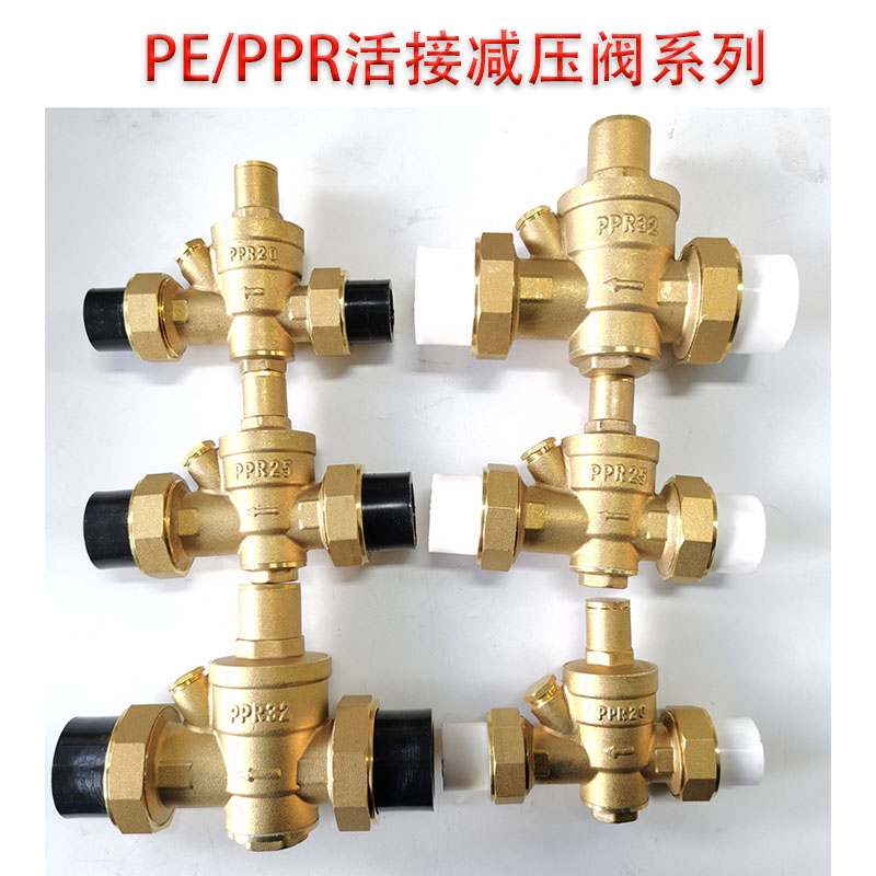 全铜家用稳压阀净水器热水器ppr20/25自来水管减压阀4 6分PE接头