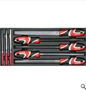 易尔拓进口工具8件套锉刀托盘组套硬木锉木雕细齿毛挫YT-55440