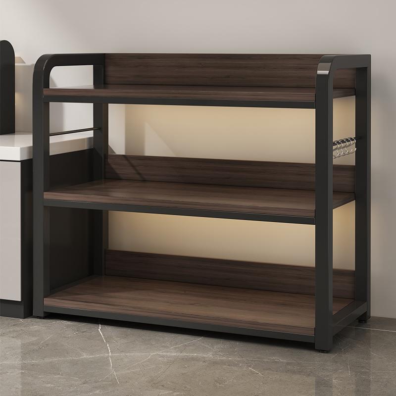 书架落地置物架钢木书柜家用客厅多层收纳货架简易铁艺图书馆架子