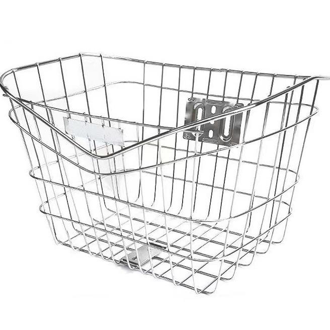 不锈钢自行车车筐车篮子电动车车框菜篮篓子车篓不带盖防锈筐前筐