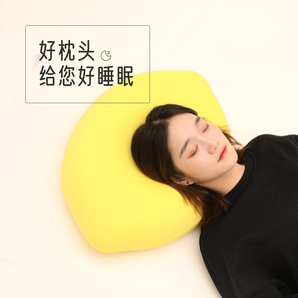 柠檬记忆棉猫肚皮枕头可爱网红好物颈椎枕头零感深睡慢回弹记忆枕