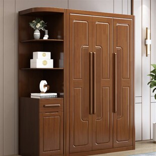 实木衣柜原木全实木对开门现代简约家用卧室小户型收纳.衣柜大衣