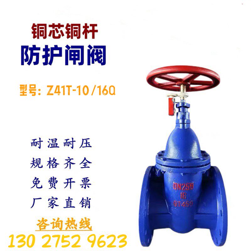 Z41T-10/16Q法兰铜芯铜杆硬密封闸阀人防防护闸阀DN100明杆暗杆