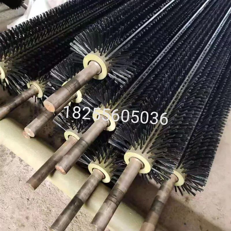 80型50型30型滚筒筛沙机毛刷辊定制尼龙丝圆形空心防堵眼除尘毛刷
