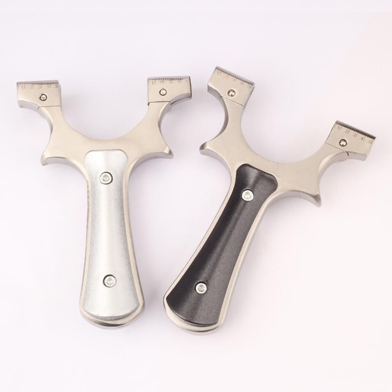 不锈钢户外扁皮免绑弹弓  光纤瞄直板弹弓架 精准户外弹弓 星神