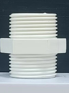 白色管道配件 DN15/20/25/32/40塑料UPVC双头外丝接头 双头外丝