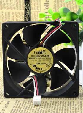 原装ADDA 9025 9CM/厘米 12V 0.25A 3针机箱风扇AD0912HS-A76GL