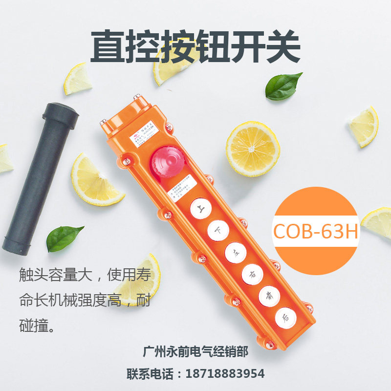 永前COB-63H行车开关 起重按钮开关 带急停开关 防水6位,金属材料及制品,金属丝/绳/缆,淘宝优惠券,粉丝福利购,淘宝优惠卷