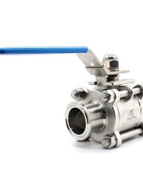 SUS316L卫生级不锈钢三片式快装球阀 Q81F-16P 卡箍式卡盘valve