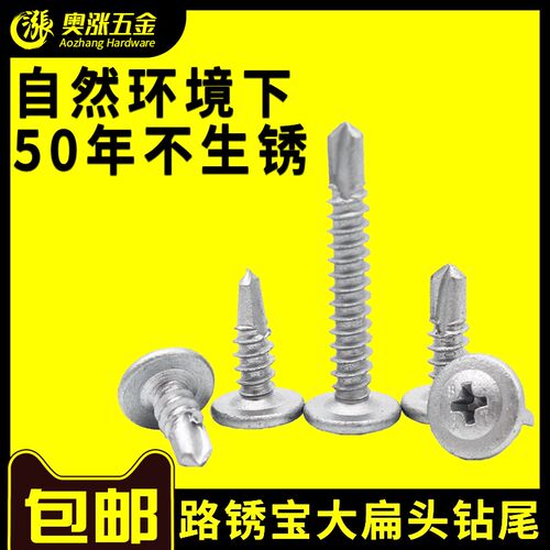 路锈宝大扁头自攻螺丝防腐防锈圆头钻尾螺丝彩钢瓦燕尾钉M4.2M5.5