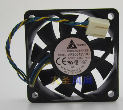特价DELTA台达 DC12V 0.36A 6*6cm 4线PWM调速CPU风扇 AFB0612VHC