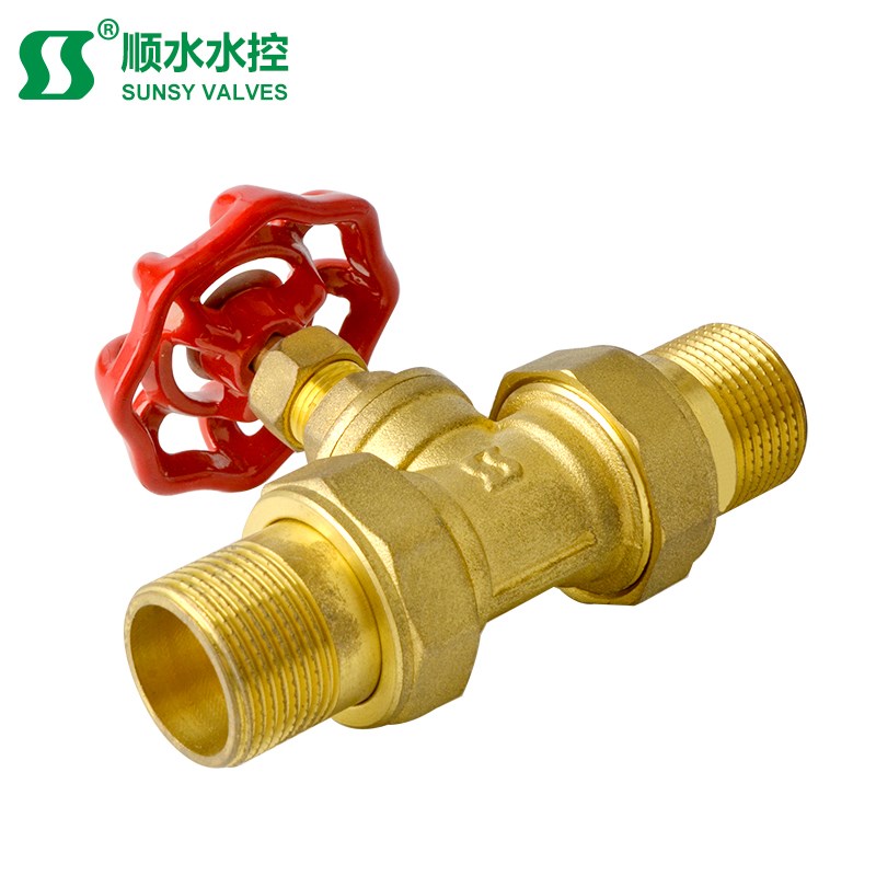 加厚暖气黄铜PPR双活接外丝截止阀水管阀门开关PE外螺纹铜截止阀