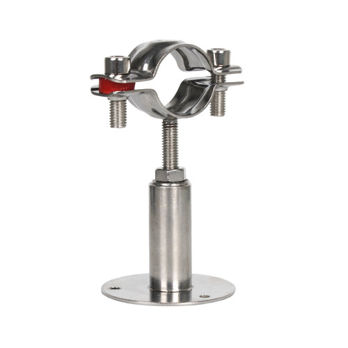 304不锈钢固定管支架可调节卡扣管道钢管抱箍管夹水管卡子PVC管卡