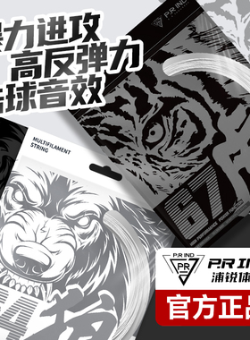浦锐正品羽毛球线64狼67虎球拍线高弹耐打专用线拉线高磅进攻爆发