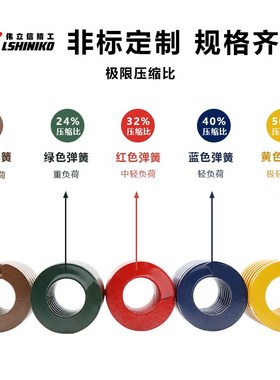 模具弹簧【黄色-极轻负荷】进口合金钢 矩形扁线 高强度 矩形弹簧