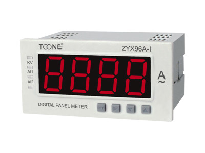 卓一单相数显电流表输入变比可调,带2路报警输出ZYX96A-AIK