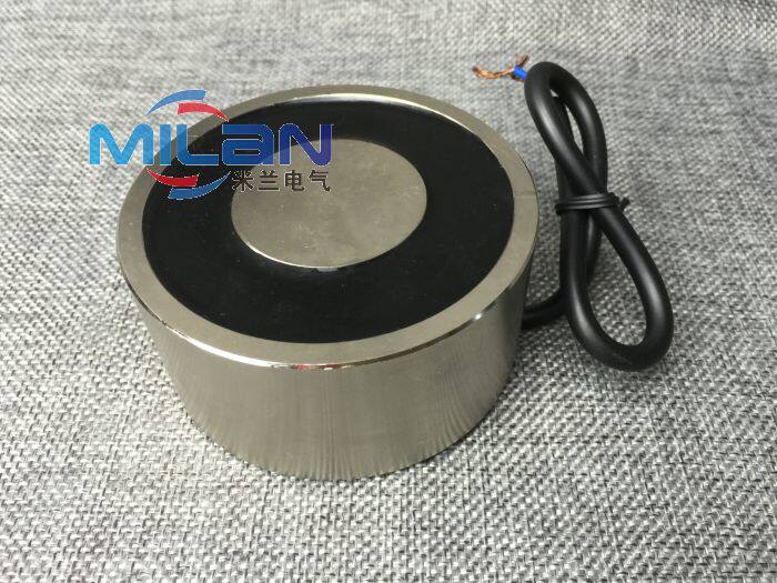 P80/38 直流吸盘式电磁铁 吸力100kg 吸盘电磁铁24V DC12V强吸力