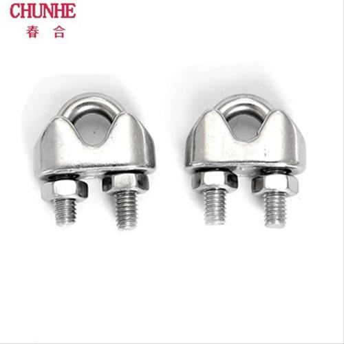 304不锈钢钢丝绳卡头紧固夹头单夹M5 刹车线夹头装饰夹头