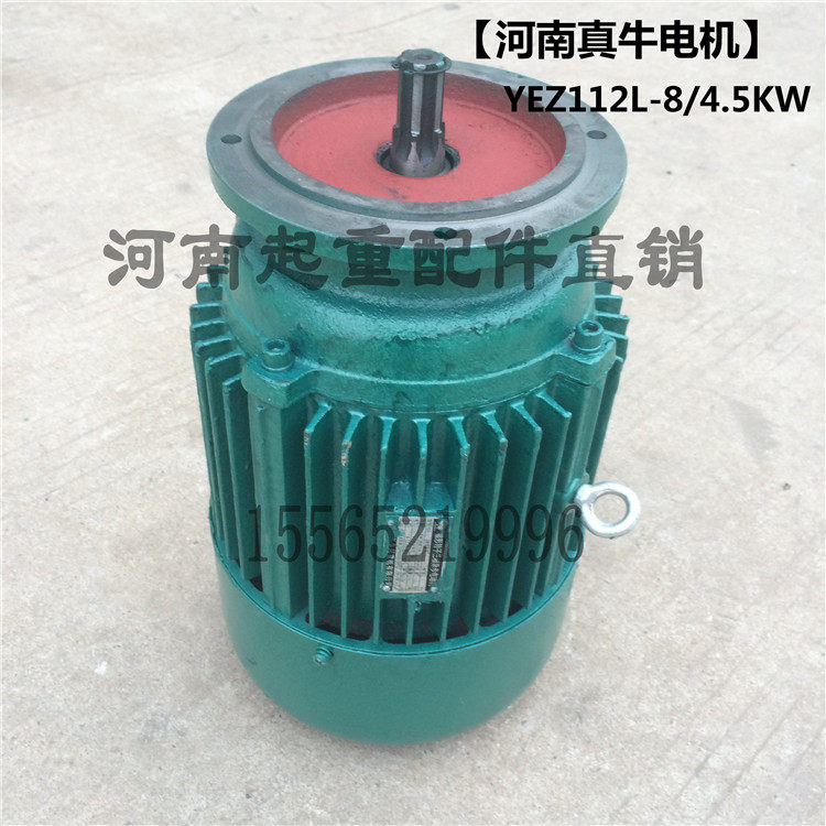 河南真牛YEZ112L-8 4.5KW锥形转子三相异步电动机 架桥机电机