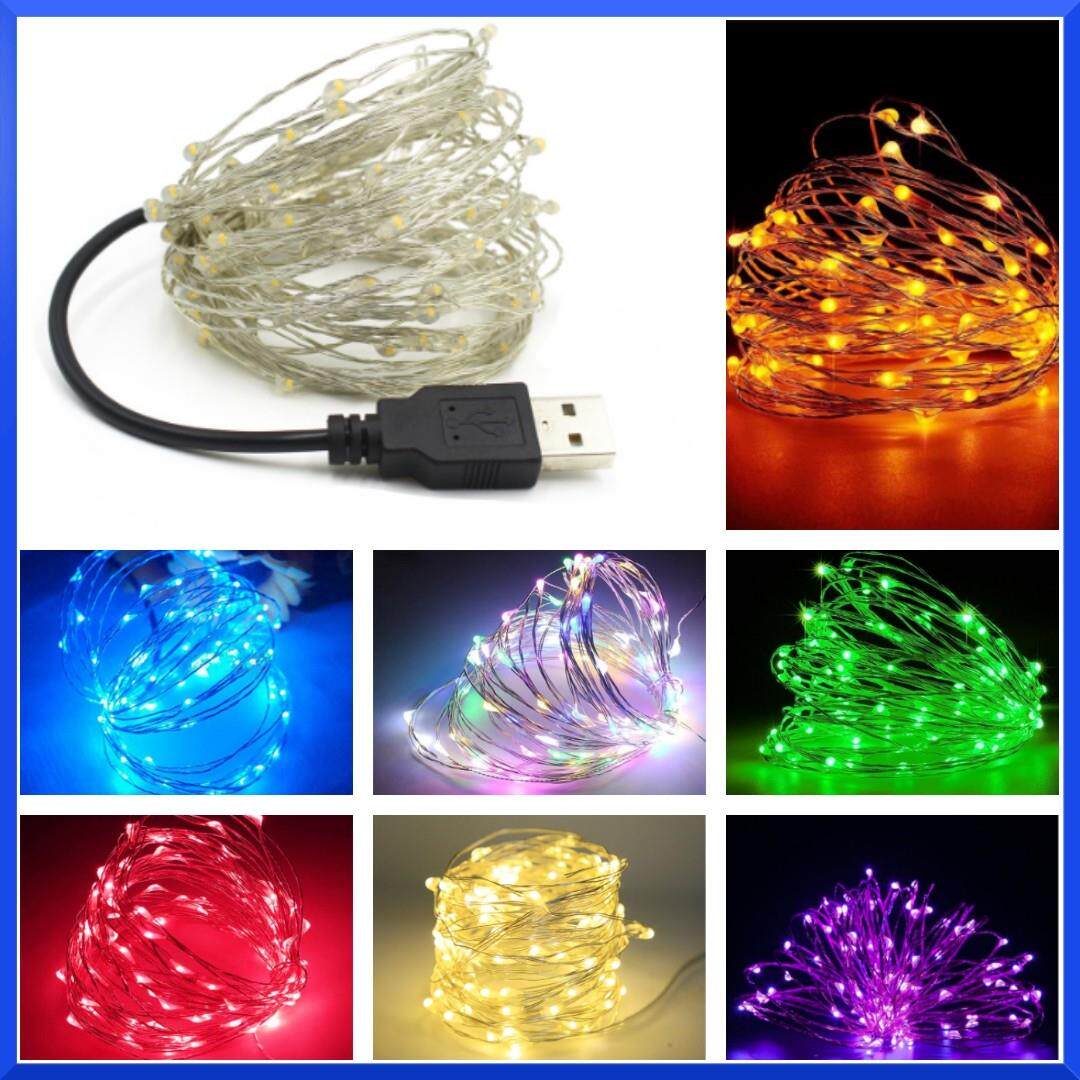 led银线 线星星5v USB 彩灯灯串宿舍房间装饰防水满天星1米 5米包