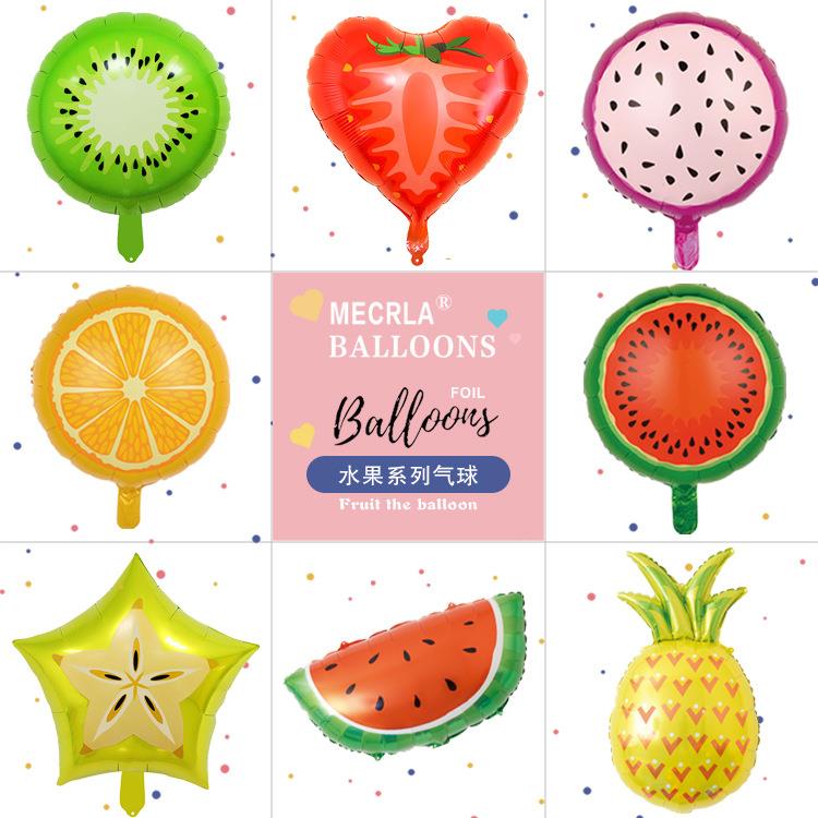 水果蔬菜造型铝箔飘空气球拍照道具活动布置生日主题派对装饰布置