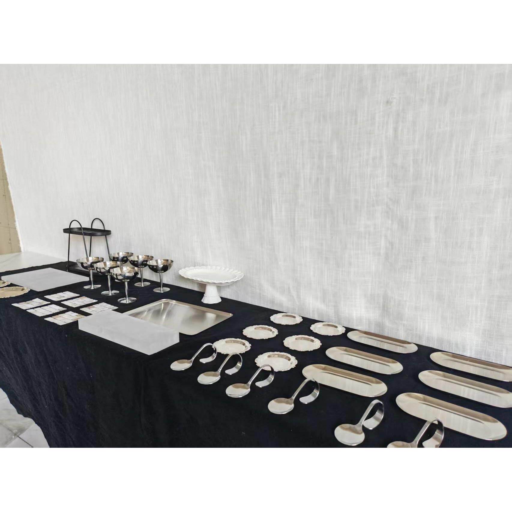 金属质感甜品台老钱风甜品摆件银器皿黑银色甜品台架子展示架