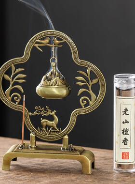 崂山檀香鹅梨香祥云香沉香盘香家卧室持久香炉香炉