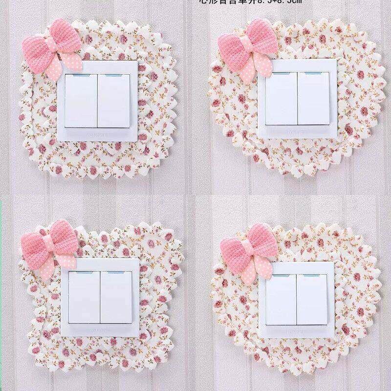 开关边框套开关贴墙贴家用布艺插座贴创意韩式简约现代欧式装饰套