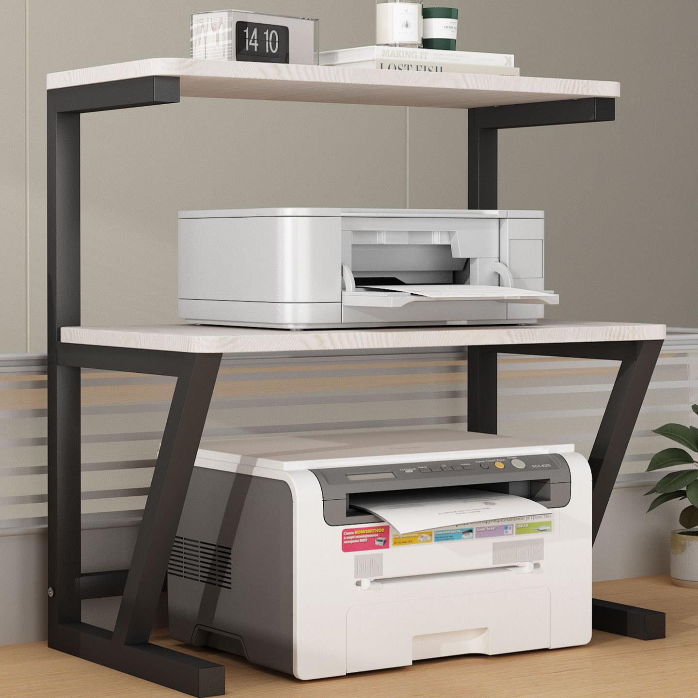 多功能桌面打印机置物架办公室放针式票据打印机复印机收纳架子