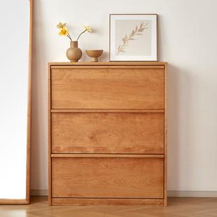 架子 玄关柜储物鞋 北欧小户型翻斗鞋 柜家用门口大容量实木斜放式