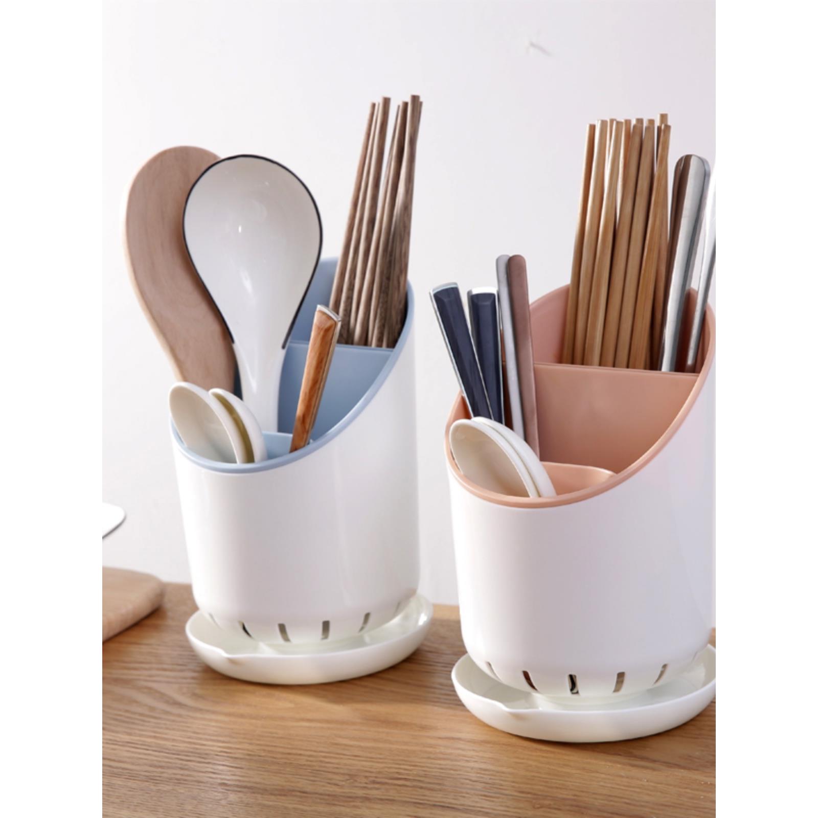 厨房筷子筒沥水餐具收纳盒勺子叉置物架塑料筷子篓创意筷托筷子笼