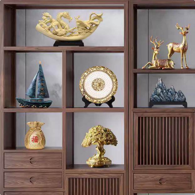 高档公室摆件酒柜装饰品新中式办博古架摆设客厅家饰软装搭配套装,家居饰品,家饰软装搭配套装,淘宝优惠券,粉丝福利购,淘宝优惠卷