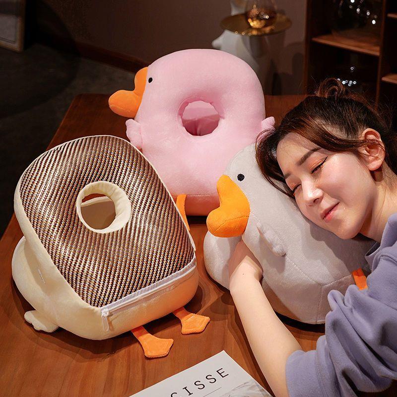 夏季冰丝凉席午睡枕办公室午睡神器趴睡抱枕小学生午休桌上趴趴枕