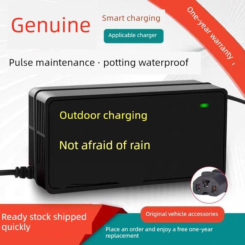 胶合防水铅酸石墨烯电动汽车电池充电器48V60V72V20Ah国标插头通