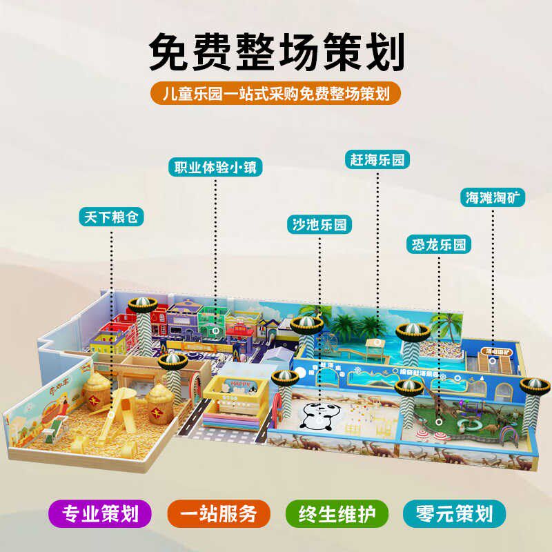 儿童室内自然h探索萌宠乐园天下粮仓农场打谷场赶海沙池游乐园设