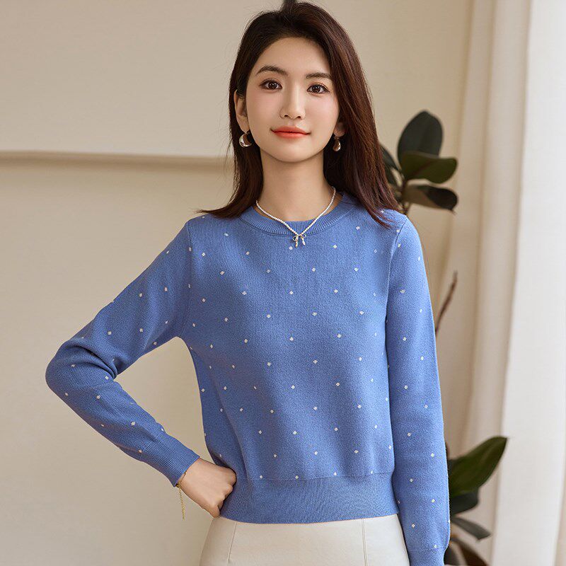 套头短款毛衣女2025春季新款内搭打底衫小个子气质上衣长袖针织衫