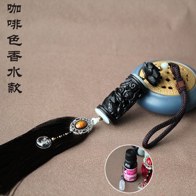 汽车挂件 男h士 乌木龙柱  车载装饰品摆件车上