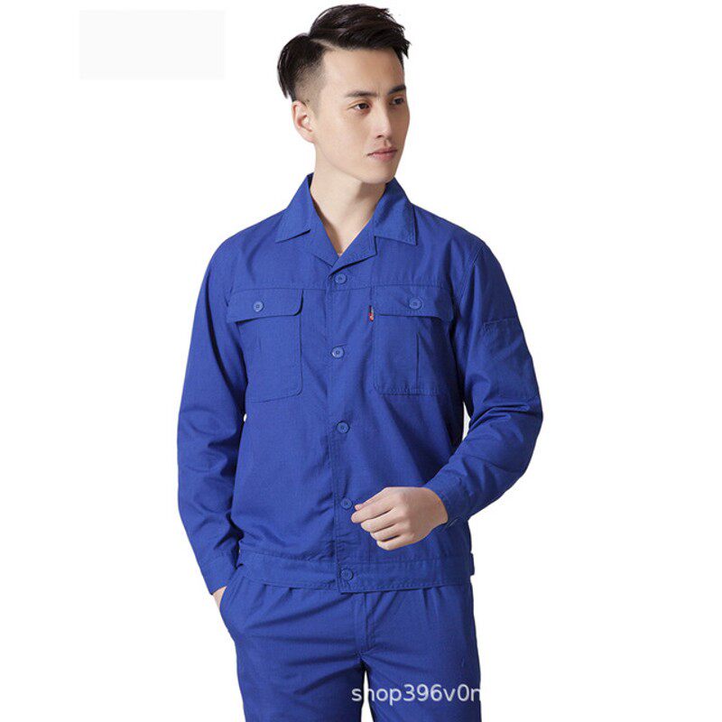 夏季长袖c工作服套装男工程劳保服汽修服定制春夏装薄款工厂服绣
