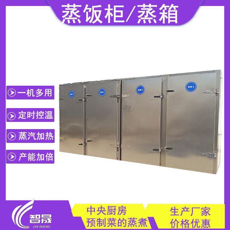 蒸汽蒸箱不锈钢蒸肉插盘s式蒸房 双门双车米饭蒸煮设备 馒头蒸柜