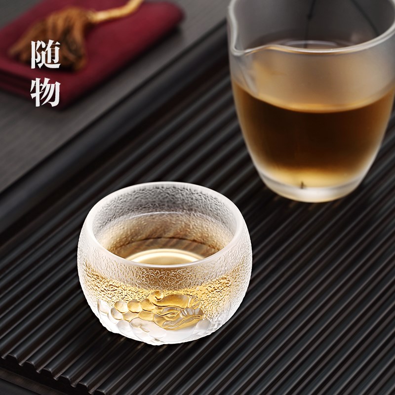 琉璃杯主人杯单杯玻璃茶w杯品茗茶杯个人茶盏功夫茶具茶碗