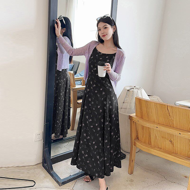 显瘦夏季吊带连衣裙碎花裙子2025新款今年流行爆款大码女装