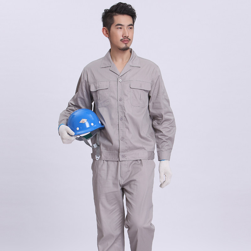 薄款工作服夏季长袖o机修工作服套装男全棉汽修工程服短工厂服