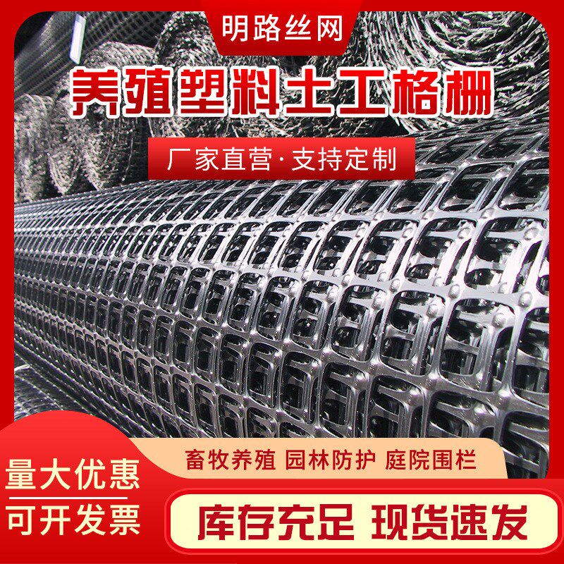 可定制工b程用双向塑料拉伸 路基加固钢塑土工格栅 玉米粮仓围栏