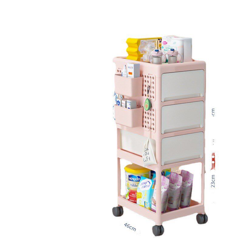 婴儿用品置物架小推车新r生儿宝宝抽屉式移动床头卧室奶粉罐收纳